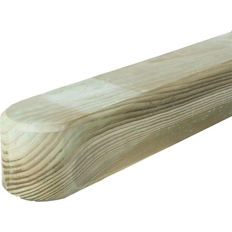 Rundkopfpfosten 85 cm, 90 x 90 mm, kesseldruckimprägniert Holzpfosten (1/3)