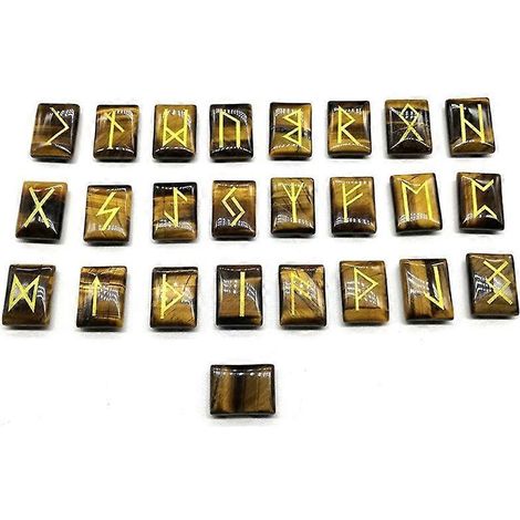 25 pierres runiques polies, lettres runiques, mots, guérison, Reiki, symbole d'énergie (1/5)
