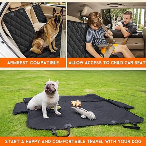 Housse de siège auto pour animaux - Tapis de protection pour siège arrière, tapis imperméable pour chien, idéal pour les voyages en voiture (1/2)
