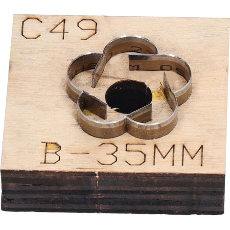 Découpeuse en Cuir C49 B Style Fleur, Lame Aiguisée, Base en Acier Épais Résistant pour Découpe de Bandes de Cuir (1/5)