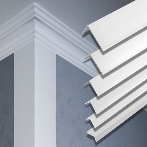 2 Meter Winkelleiste PVC Kunststoff Effector F Profile: 50x50mm - F23