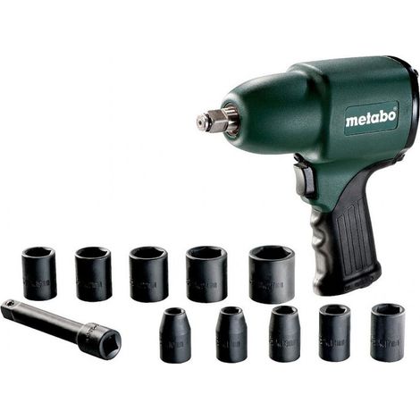 Metabo – Boulonneuse à choc pneumatique 1/2' – Couple de desserrage 360 Nm – Poignée ergonomique – 10 clés à douille incluses (1/10)