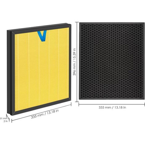 Applicable Vital 200S Pet Care Lot de 2 filtres de rechange compatibles avec les purificateurs d'air LEVOIT Vital 200S et Vital 200S-P, filtre HEPA H13, filtres à charbon actif 3 en 1, remplace Vital 