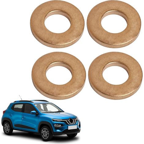 (4er-Set) Kupfer-Einspritzdüsendichtungen, kompatibel mit CLIO KANGOO ESPACE LAGUNA MEGANE MASTER TWINGO SCENIC THALIA LOGAN SANDERO 1.5 1.9 2.0 2.2 2.5 DCI OEM: 7703062072 (1/5)