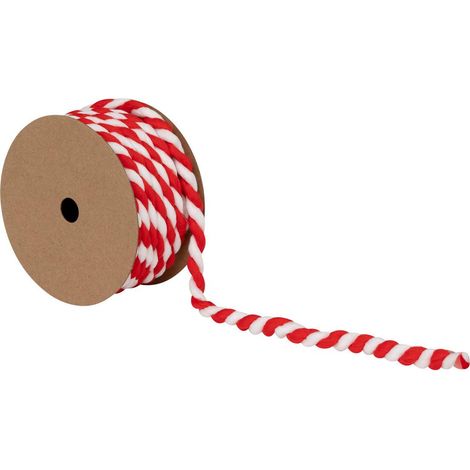 Nastro di corda a righe bianche e rosse l.3 m - Feeric lights & christmas