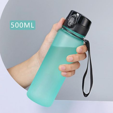 un Verre  Eau Bleu Sel De Mer De 500 Ml, Pour Le Sport, L'extrieur, L'cole, Le Fitness Et Les Enfants - Bouteille D'eau Tanche Et Sans Bpa - Boute (1/5)