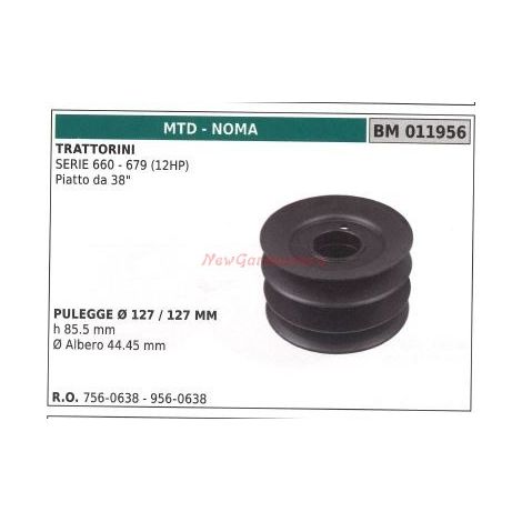 Puleggia per trattorino rasaerba tosaerba serie 660 679 MTD 011956