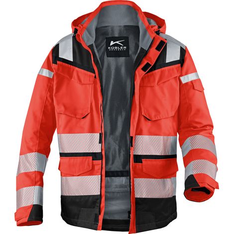 Kübler Wetterjacke REFLECTIQ SYMPATEX PSA 2 warnrot/schwarz Gr. XS (1/2)