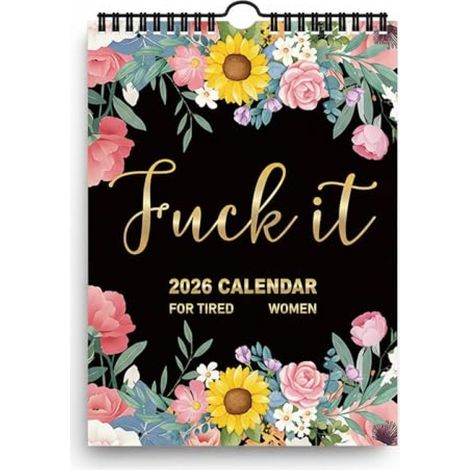 Calendario De Pared - Calendario 2026 - Para Mujer - Con Frases Humoristicas - Compacto Y Funcional - 1 Unidad (1/5)