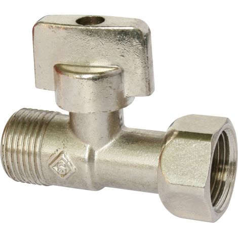 Gerades Toilettenabsperrventil aus vernickeltem Messing SOMATHERM FOR YOU