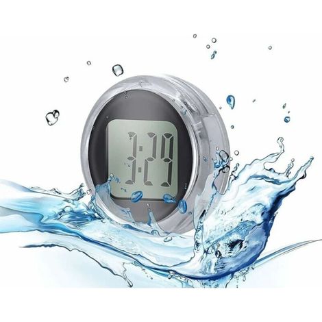 Schwarzes wasserdichtes Motorrad-Uhrenthermometer, selbstklebende Außentemperaturanzeige zur Auto-Luftauslassmontage mit LCD-Bildschirm (1/4)
