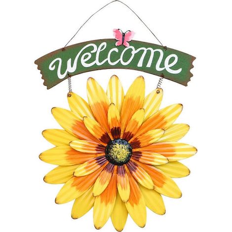 Comprend une pancarte suspendue, une décoration florale Gerbera pour l'extérieur. (1/5)