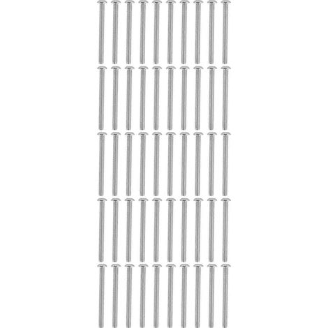 50 vis à tête cylindrique creuse avec bouton, en acier galvanisé, M4, pour appareils électroniques et électronique 2802-