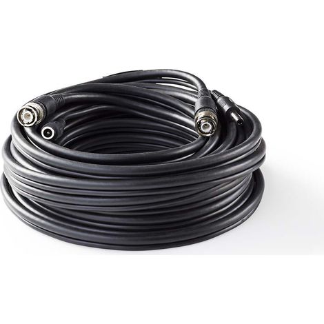 Nedis CCTV-Sicherheitskabel / BNC / DC / 10.0 m / Rund / PVC / Schwarz / Kartonverpackung (1/5)