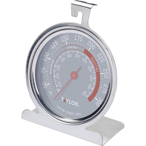 Termómetro de horno Taylor Pro, Termómetro de horno de acero inoxidable para temperaturas entre 50 y 300 Celuius, plateado, 9 x 8,5 x 2 cm, 1 unidad