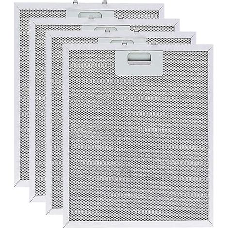 Lot de 4 filtres en aluminium et charbon actif pour hotte aspirante, compatibles avec Whirlpool W10169961A, Ikea et Jenn Air. (1/5)