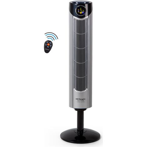 Orbegozo ventilador de torre iónico TWM 1015, 3 velocidades, mando a distancia, oscilante, pie de gran altura, 45 W