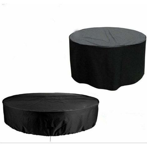 FOREHILL Copertura da giardino rotonda, copertura protettiva per tavolo da giardino rotondo, impermeabile, antivento, resistente ai raggi UV, antistrappo, 210D (1/5)