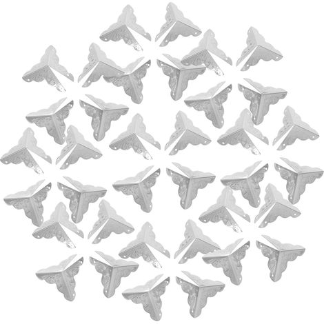 100 protections d'angle triangulaires vintage en métal pour boîtes (1/5)