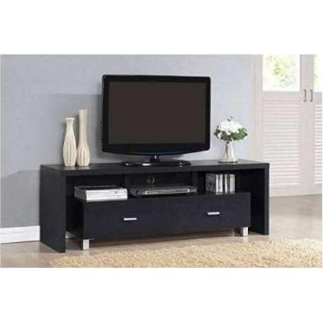 Mueble TV Kubox con dos cajones acabado negro, 51 cm(alto)150 cm(ancho)39 cm(largo)