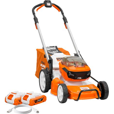 Tondeuse à Gazon sans fil RURIS RXI4744e Autotractée Brushless 40V - Largeur de Coupe 47 cm - 4-en-1 Carcasse Métal Sac 65 L - Avec 2 batteries 4Ah (1/5)