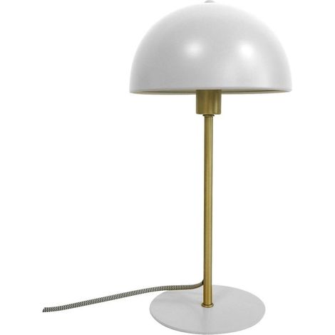 Leitmotiv Bonnet lampada da tavolo bianco dorato vintage 39 cm