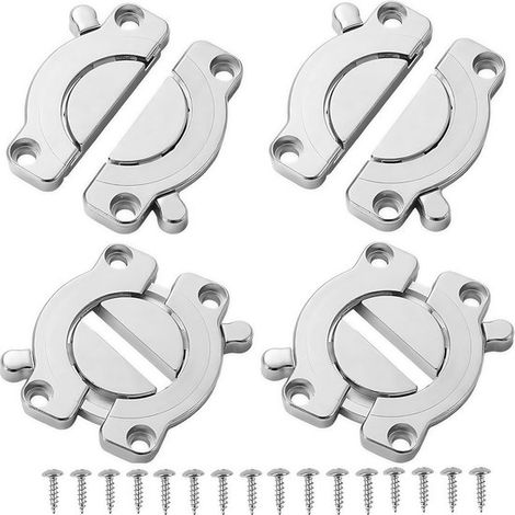 Juego de 4 conectores de aleación de zinc para tableros de mesa, adecuados para oficina y hogar. (1/4)