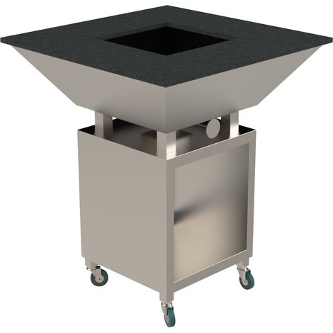 Eichenwald Edelstahl Grill mit Granitauflage 900x900mm (1/4)