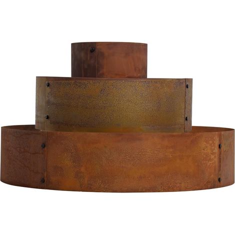 Pflanzpyramide Hochbeet Pflanzring Ø 40/80/120 cm Kräuterspirale Rost Pflanzbeet