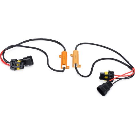 Lot de 2 résistances LED 50W 6Ω 9005 pour feux de croisement, antibrouillard et feux de jour - Décodeur anti-scintillement (1/5)