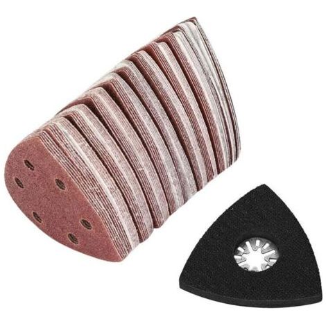 Pair Schleifdreiecke, 101-teiliges Mixpack, 20 x Körnung 60/80/120/180/240, 80 x 80 x 80 mm, für Delta-Schleifmaschinen, selbstklebende Schleifdreiecke