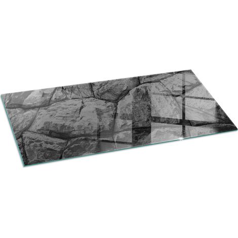Plaque décorative de sol avec impression sous cheminée protection et design Motif pierre naturelle 125x50 cm (1/5)