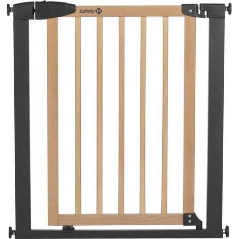 SAFETY 1ST SIMPLY CLOSE WOOD & META. Pressure. 73-80 cm (Max. 94 cm). no screws or drilling. One-handed opening. Wood and Graphite (1/3)