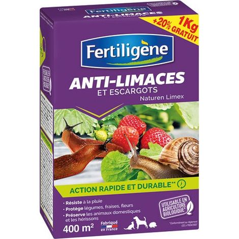 Fertiligène - anti-limace 1KG + 20% gratuit (1/2)