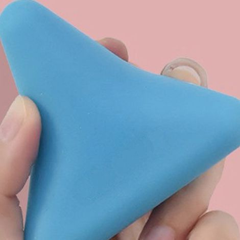 Appareil de massage en silicone à quatre coins pour soulager les douleurs cervicales, plantaires et musculaires, les points de déclenchement et les tissus profonds (bleu). (1/5)