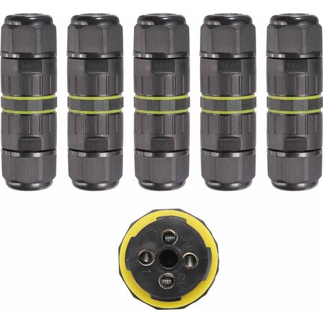 5Pcs Waterproof Junction Box Electrical Connector M20 4 Pin Connectors For Outdoor Cables Range Cables (9-12mm) for Tunnel Lights, Underwater Lights (1/5)