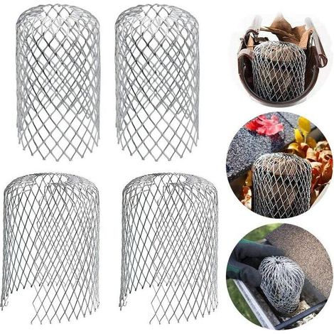 6 Pièces Filtres de Gouttière en Aluminium Grille Protection Gouttiere Protège-gouttières en Métal Protection Gouttiere Feuilles pour Maison, Avant-toit, Fossé, Égout