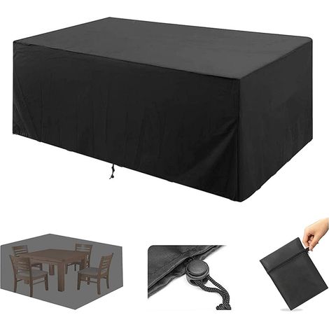 Housse Salon de Jardin 180x180x90cm Bache de Protection Exterieur Salon de Jardin Table de Jardin Housse Canapé Extérieur Carre Couverture Table Jardin Housse Protection Exterieur Impermeable (1/5)