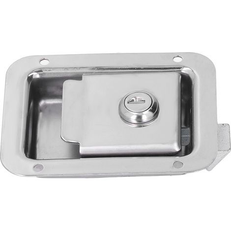 Serrure de remorque de voyage en acier inoxydante, poignée à palette encastrée pour porte de camping-car, boîte à outils et armoire électrique (1/5)