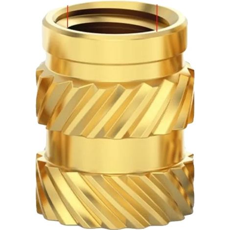 Inserti per dadi, in ottone, con scanalatura, 100 pezzi M4X5X6 (1/2)