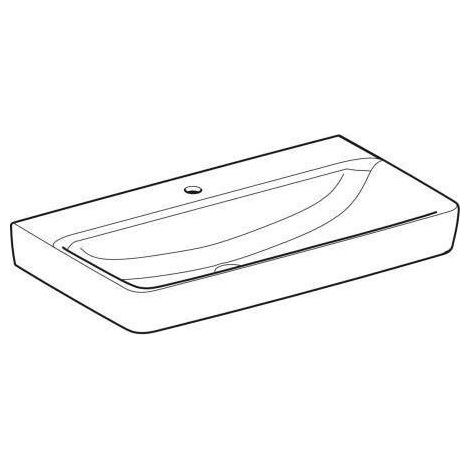 Geberit Renova Plan, Waschtisch, 85x48 cm, 1 Hahnloch, ohne