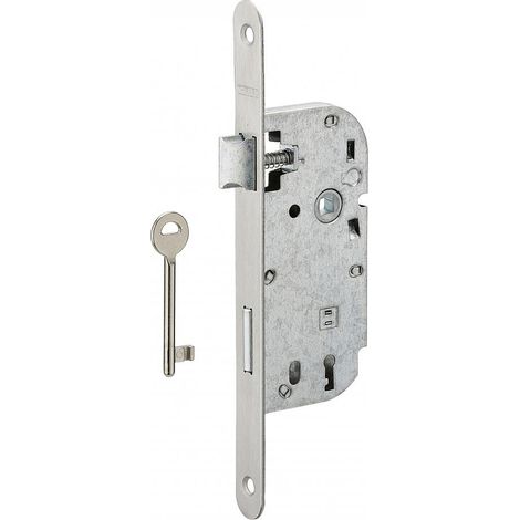 Serratura ECO da incasso, asse 40 mm, catenaccio a mezzo giro, frontale inox, 1 chiave, senza incontro – THIRARD (1/2)