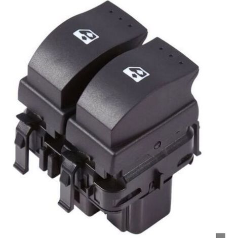 Interrupteur Commande Fenêtre - Pour Renault Clio II 1998-2014 - Conduite À Droite - Double Bouton - 1 Pièce