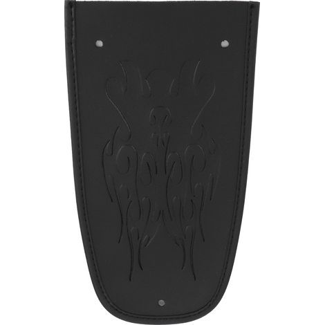Motorrad-Kotflügelabdeckung, dekoratives Kunstlederkissen, Flammenmuster, passend für XL 883 1200 48, schwarz (1/5)