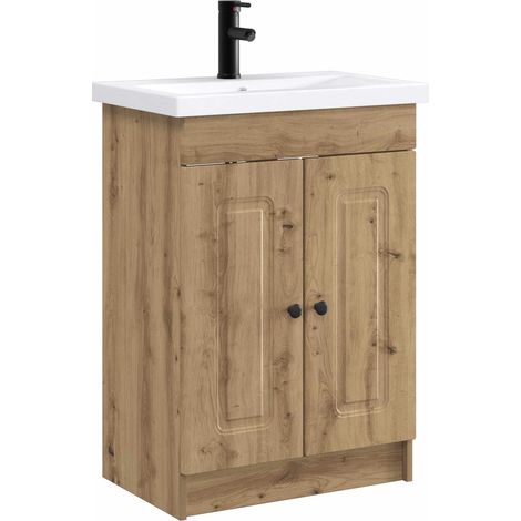 Bathroom Furniture Set Artisan Oak 56 x 37.5 x 81 cm vidaXL (1/5)