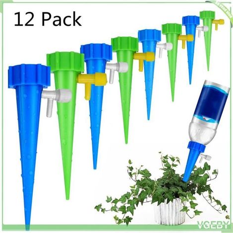 Pointes arrosage goutte-à-goutte automatiques - FAFEICY - Lot 12 - Débit réglable - Plastique PP - Bleu (1/2)