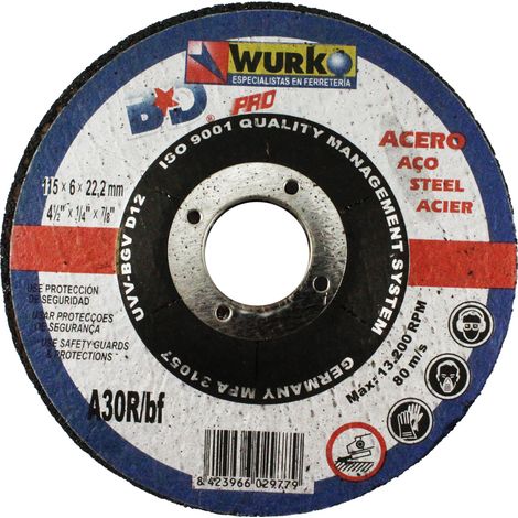 DISCO ABRASIVO 115X6X22 DESBASTE HIERRO