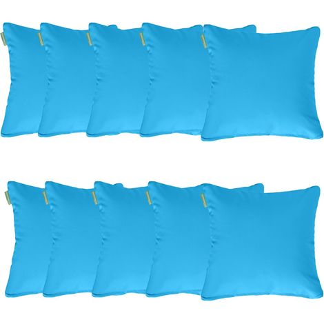 Gardenista - Coussin d'extérieur, Coussins Carrés 45x45 cm, Coussins de Chaise Résistants à l'eau avec Rembourrage en fibres Creuses, Coussin Décoratif de Jardin - Turq (10pk) (1/5)