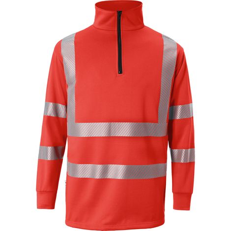 Kübler Zip-Sweatshirt REFLECTIQ PSA 2 5046 warnrot Gr. M (1/2)