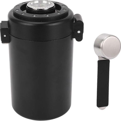 Boîte à café hermétique à double paroi en acier inoxydable 304 avec dosette pour grains de café (1/4)